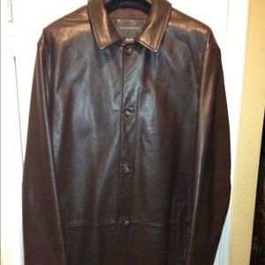 Banana Republic Brown Leather Coat